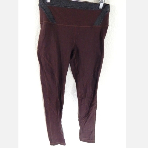 Prana Brown Textured Leggings - Picture 1 of 3
